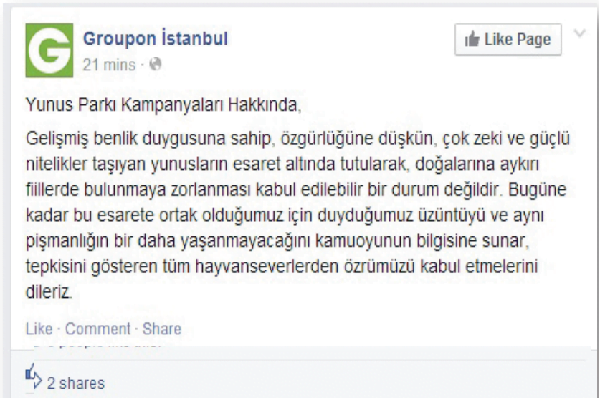 groupon yunuslara ozgurluk dedi